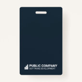 Modern Business Logo Photo Employee ID Badge (Achterkant)