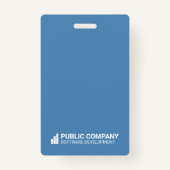 Modern Business Logo Photo Employee ID Badge (Achterkant)