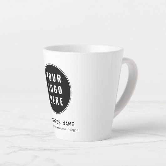Modern Business Logo Promotional Custom Latte Mok (Rechterhoek)