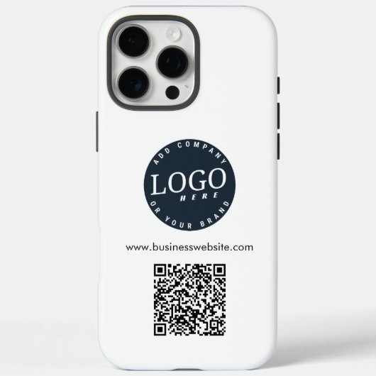 Modern Business Logo QR Code Employees Custom Case-Mate iPhone Case (Achterkant)