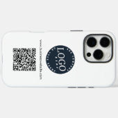 Modern Business Logo QR Code Employees Custom Case-Mate iPhone Case (Achterkant (horizontaal))