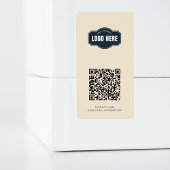 Modern Business Logo QR Code Minimalist Product ID Etiket