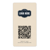 Modern Business Logo QR Code Minimalist Product ID Etiket (Voorkant)