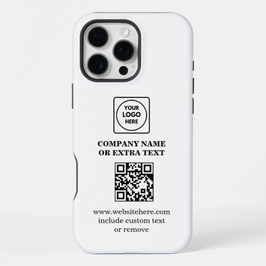 Modern Business Logo QR Code Promo iphone case Hoesje (Achterkant)