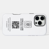 Modern Business Logo QR Code Promo iphone case Hoesje (Achterkant horizontaal)