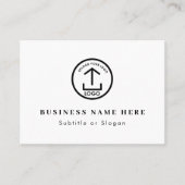 Modern Business Logo QR Code Social Media Contact Visitekaartje (Voorkant)