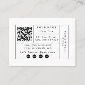 Modern Business Logo QR Code Social Media Contact Visitekaartje (Achterkant)