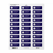 Modern Business Logo Return Address Label | blue (Full Sheet)