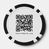 Modern Business Logo scanbare QR-code zwart wit Poker Chips (Achterkant)