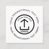 Modern Business Logo Scannable QR Code Wit Vierkante Visitekaartje (Voorkant)