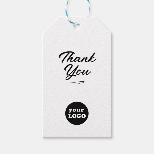 Modern Business Logo Script Bedankt Kraft Cadeaulabel (Voorkant)