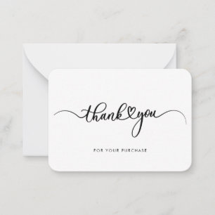 Modern Business Logo Script Bedankt Notitiekaartje