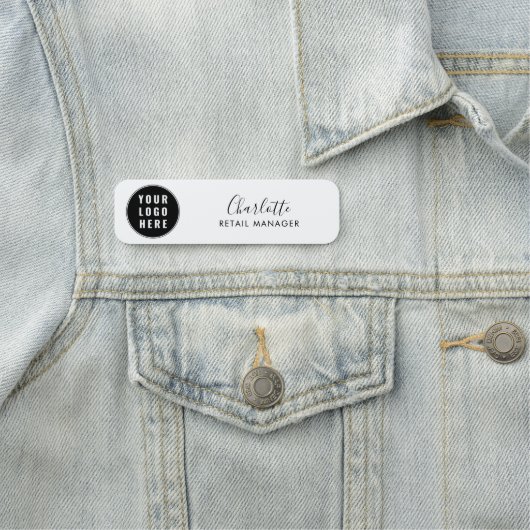 Modern Business Logo Script Bedrijf Retail persone Naamplaatje (In situ)