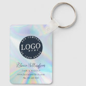 Modern Business Logo Script iriserende promotie Sleutelhanger (Achterkant)