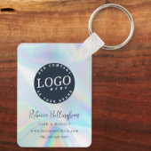 Modern Business Logo Script iriserende promotie Sleutelhanger (Achterkant)