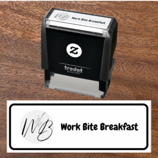 Modern Business Logo Self Inking Rubber Stamp Zelfinktende Stempel