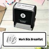 Modern Business Logo Self Inking Rubber Stamp Zelfinktende Stempel
