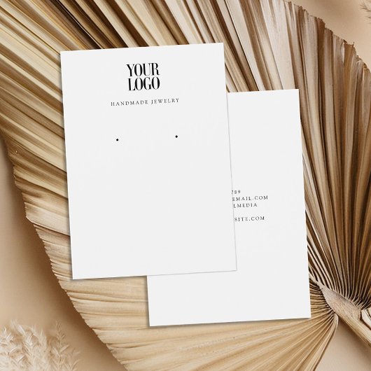 Modern Business Logo Sieraden Oorbel Display Kaart