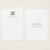 Modern Business Logo Sieraden Oorbel Display Kaart (Voorkant /achterkant)