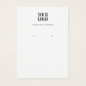 Modern Business Logo Sieraden Oorbel Display Kaart (Voorkant)