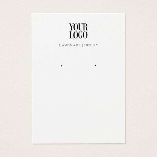 Modern Business Logo Sieraden Oorbel Display Kaart (Voorkant)