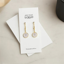 Modern Business Logo Sieraden Oorbel Display Kaart
