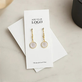 Modern Business Logo Sieraden Oorbel Display Kaart Contactkaartje