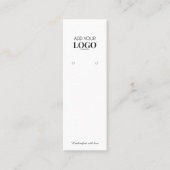 Modern Business Logo Sieraden Oorbel Display Kaart Contactkaartje (Voorkant)