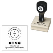 Modern Business Logo & Social Media Volg ons Rubberstempel (Gestempeld)