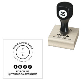 Modern Business Logo & Social Media Volg ons Rubberstempel