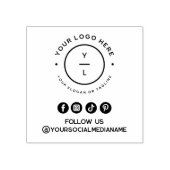 Modern Business Logo & Social Media Volg ons Rubberstempel (Afrduk)