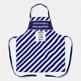 Modern Business Logo Stripes geometrisch patroon Schort