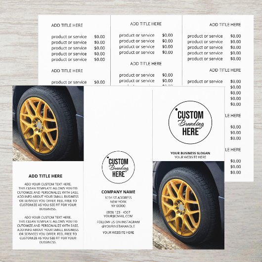 Modern Business Logo Trifold Foto Prijs Brochure