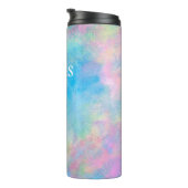 Modern Business Logo Turquioise Roze Geel Thermosbeker (Geroteerd rechts)