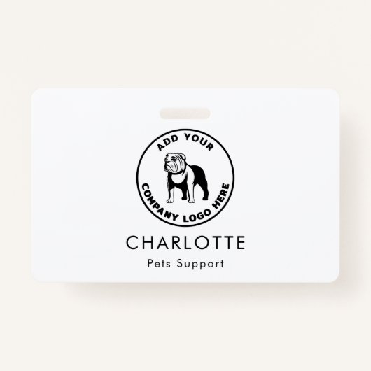 Modern Business Logo Vet Tech Custom Badge (Voorkant)