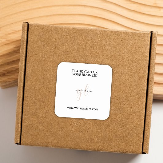 Modern Business Logo Website Branded Bedankt Vierkante Sticker
