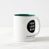 Modern Business Logo Website Custom Promotional Tweekleurige Koffiemok (Voorkant rechts)
