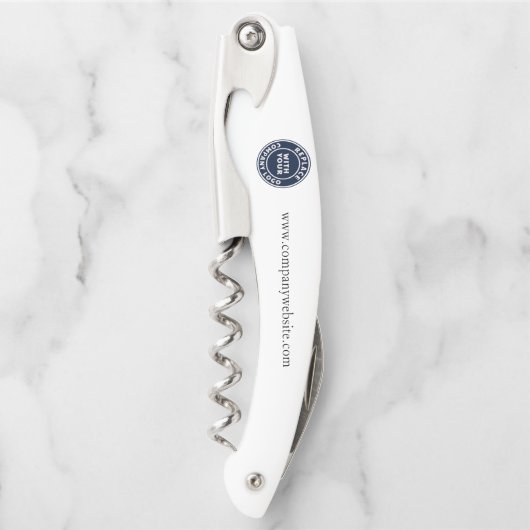 Modern Business Logo website medewerkers swag Kurkentrekker (Voorkant)