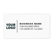 Modern Business Logo Wit & Zwart Retouradres Etiket (Voorkant)