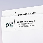 Modern Business Logo Wit & Zwart Retouradres Etiket