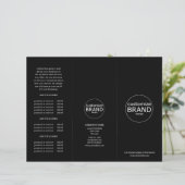 Modern Business Logo Zwart Drievoudige Brochure (Staand voorkant)