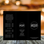 Modern Business Logo Zwart Drievoudige Brochure