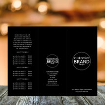 Modern Business Logo Zwart Drievoudige Brochure