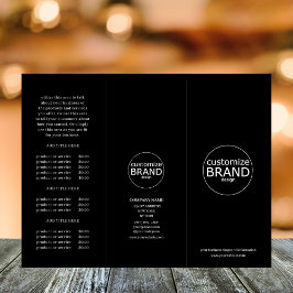 Modern Business Logo Zwart Drievoudige Brochure