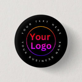 Modern Business Logo zwart Ronde Button 3,2 Cm