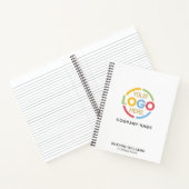 Modern Business Logo Zwart Wit Monogram Initiaal Notitieboek (Binnen)