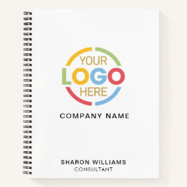 Modern Business Logo Zwart Wit Monogram Initiaal Notitieboek