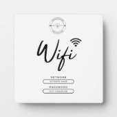 Modern Business Logo Zwart-wit Wifi Details Fotoplaat (Voorkant)