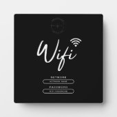 Modern Business Logo Zwart-wit Wifi Details Fotoplaat (Voorkant)