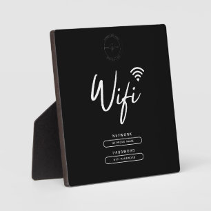 Modern Business Logo Zwart-wit Wifi Details Fotoplaat